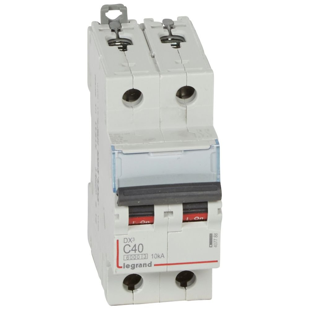 Disjoncteur Legrand DX³ 2P courbe C 40A 6000A 10kA