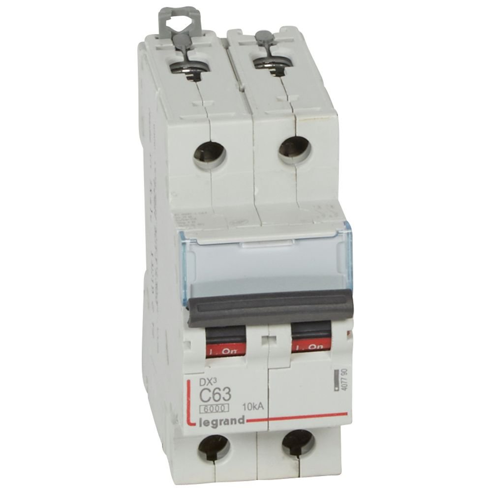 Disjoncteur Legrand DX³ 2P courbe C 63A 6000A 10kA