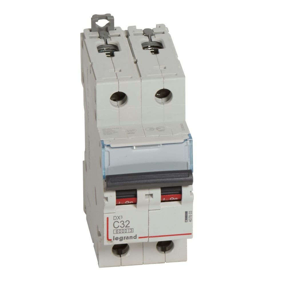 Disjoncteur Legrand DX³ 2P courbe C 32A 6000A 10kA