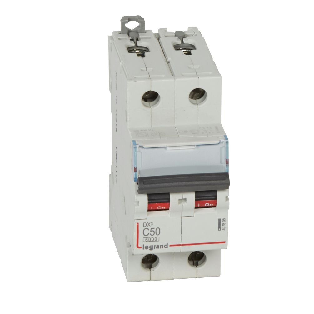 Disjoncteur Legrand DX³ 2P courbe C 50A 6000A 10kA
