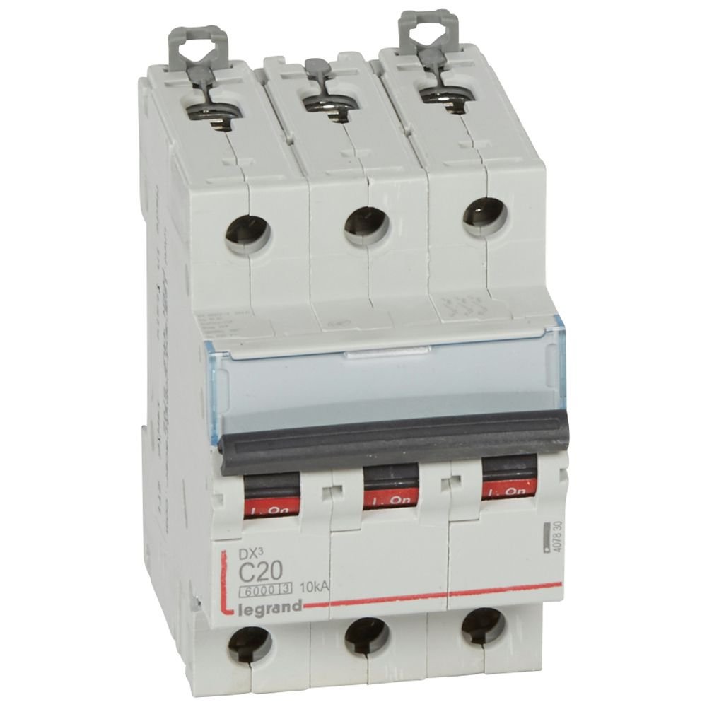 Disjoncteur Legrand DX³ 3P C20 6000A 10kA