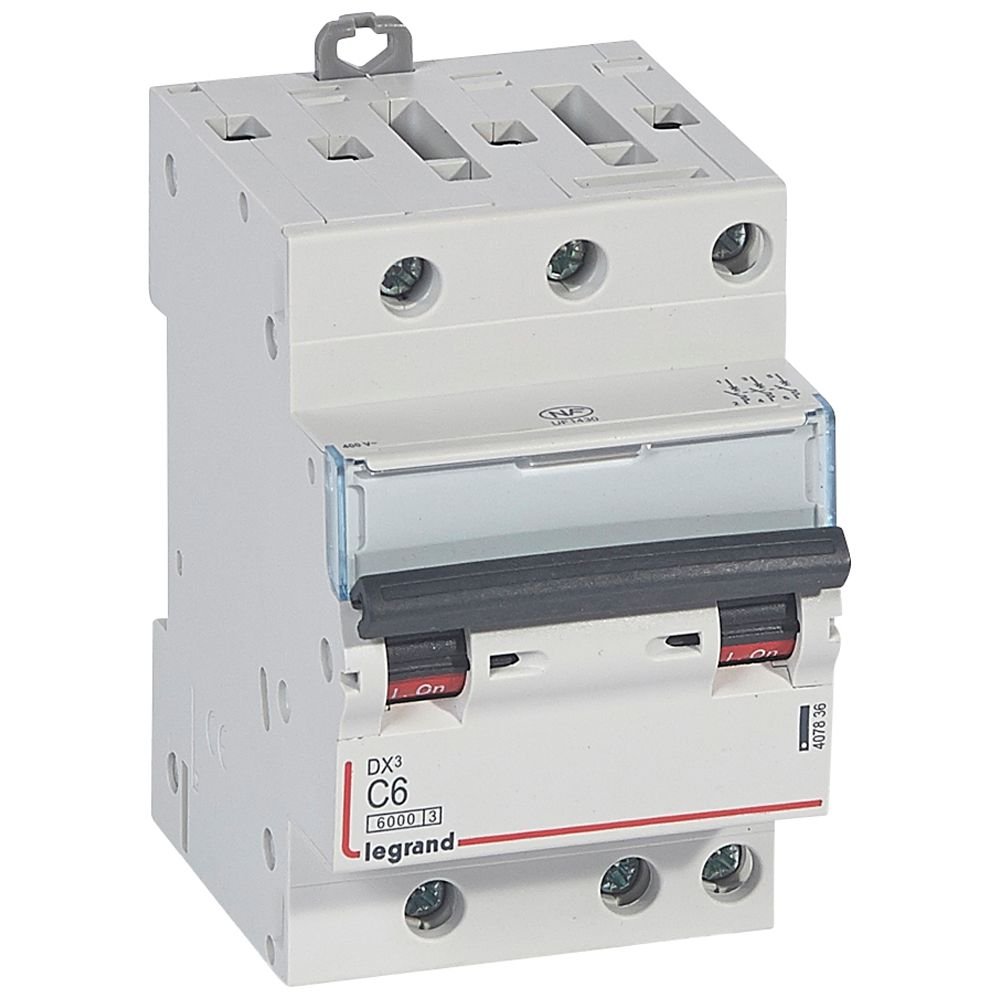 Disjoncteur Legrand DX³ 3P C6 6000A 10kA
