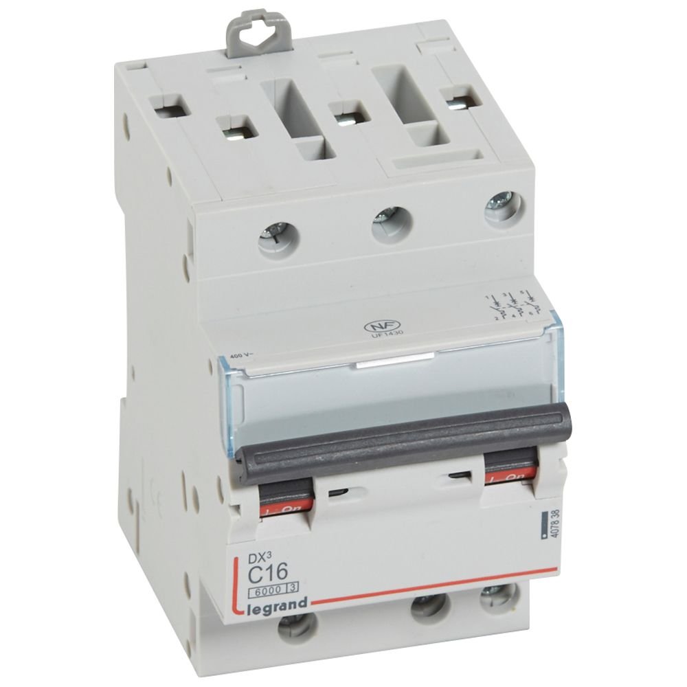 Disjoncteur Legrand DX³ 3P C16 6000A 10kA