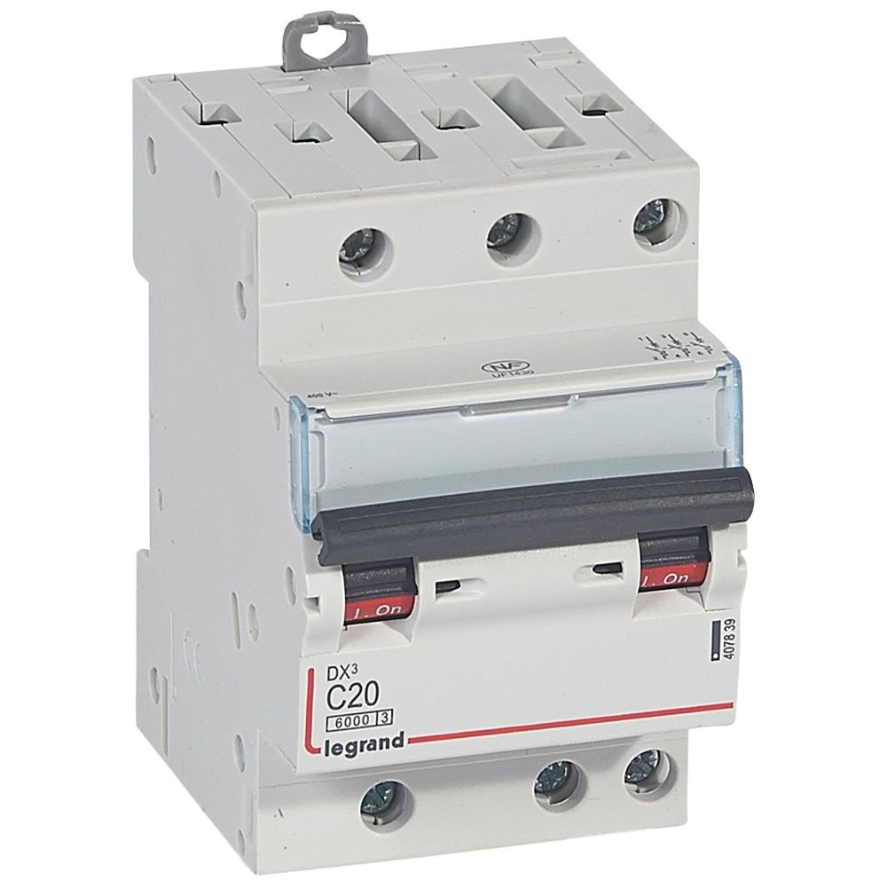 Disjoncteur Legrand DX³ 3P C20 6000A 10kA