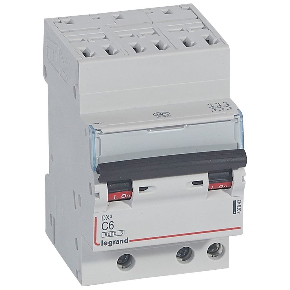 Disjoncteur Legrand DX³ 3P C6 6000A 10kA automatique
