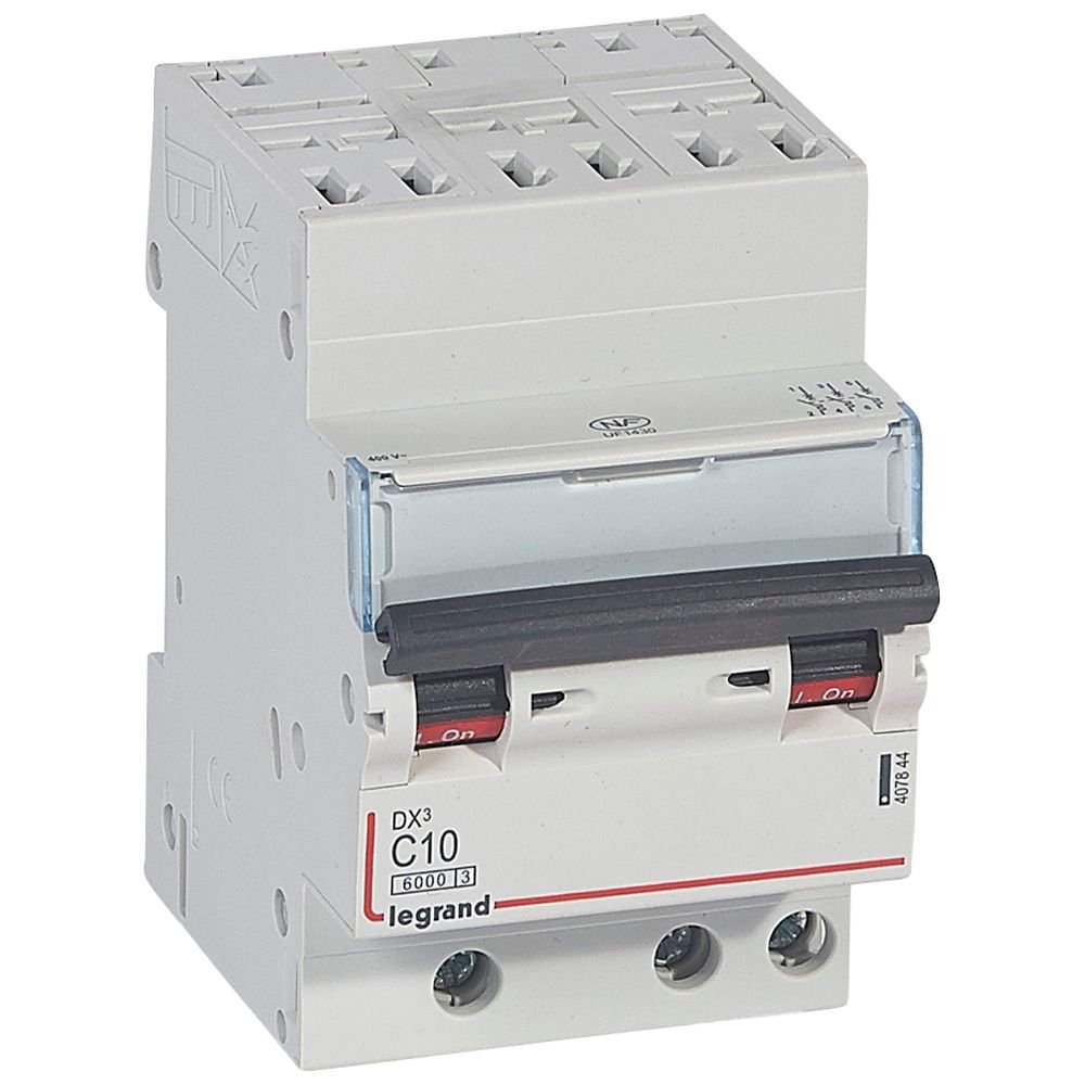 Disjoncteur Legrand DX³ 3P C10 6000A 10kA automatique
