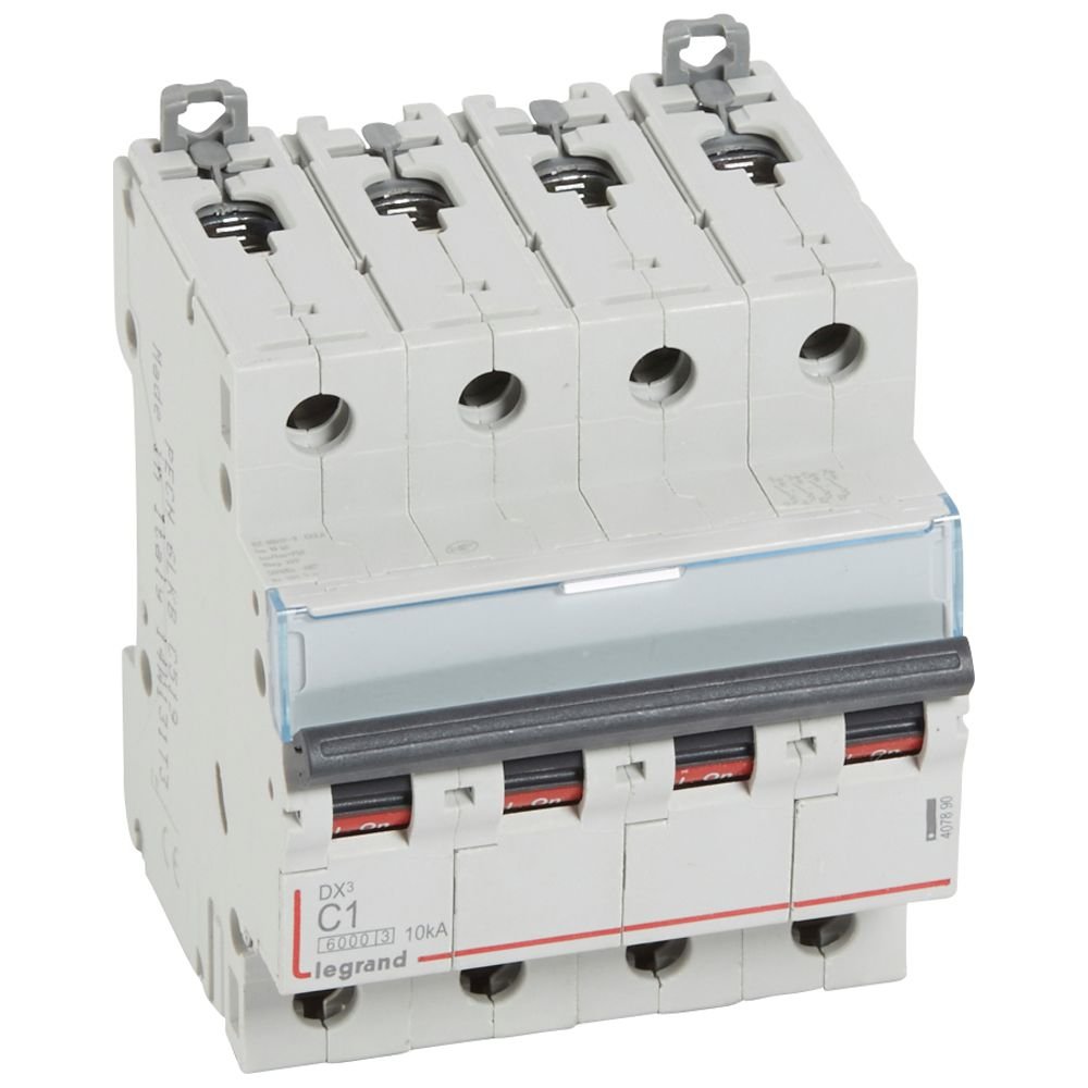 Disjoncteur Legrand DX³ 4P 1A courbe C 407890