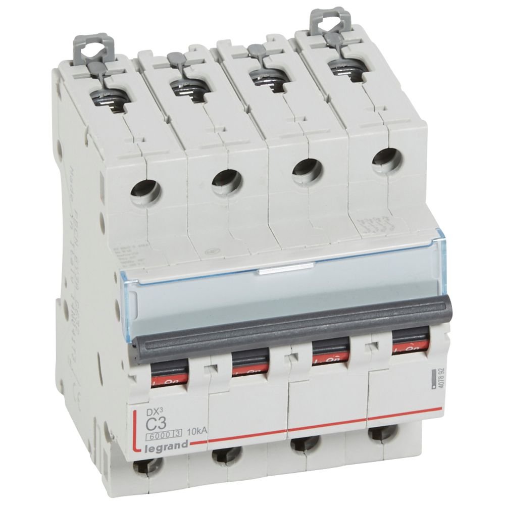 Disjoncteur Legrand DX³ 4P 3A courbe C 407892