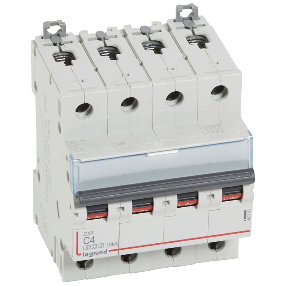 Disjoncteur Legrand DX³ 4P 4A courbe C 407893