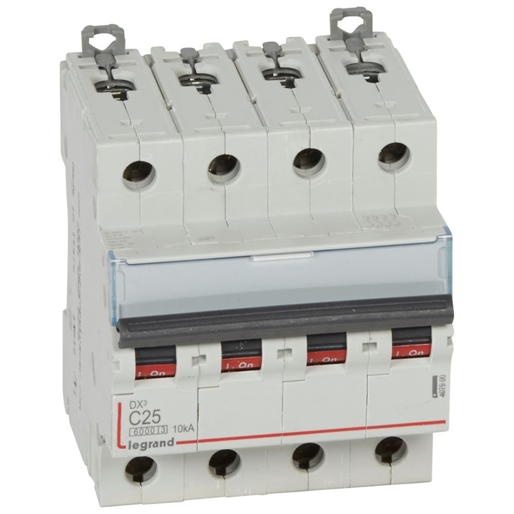 Disjoncteur Legrand DX³ 4P 25A courbe C 407900