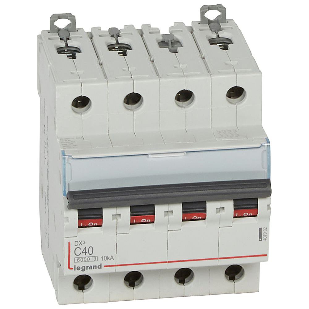 Disjoncteur Legrand DX³ 4P 40A courbe C 407902