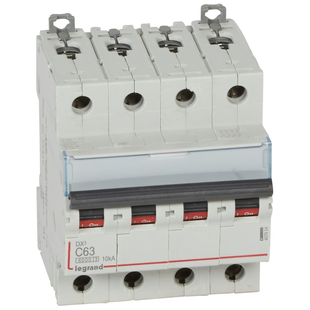 Disjoncteur Legrand DX³ 4P 63A courbe C 407904