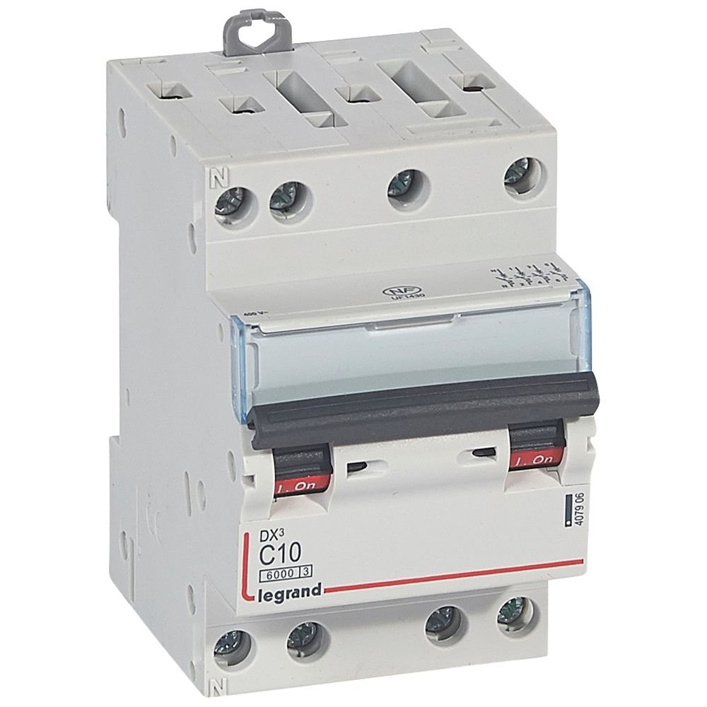 Disjoncteur Legrand DX3 4P 10A courbe C 407906