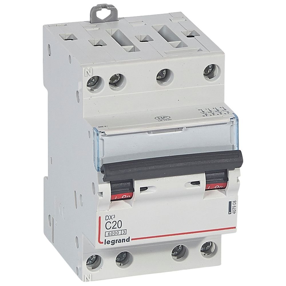 Disjoncteur Legrand DX3 4P 20A courbe C 407908