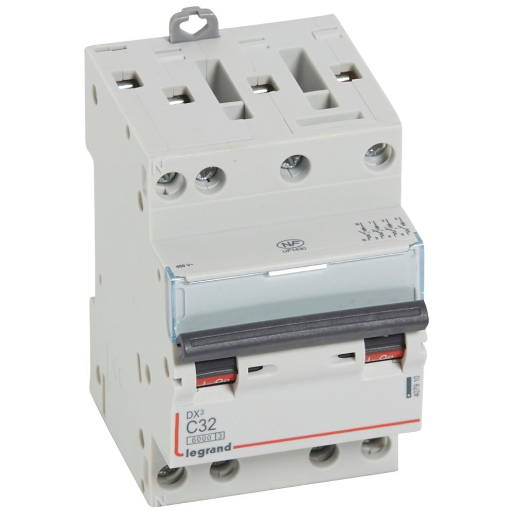 Disjoncteur Legrand DX3 4P 32A courbe C 407910