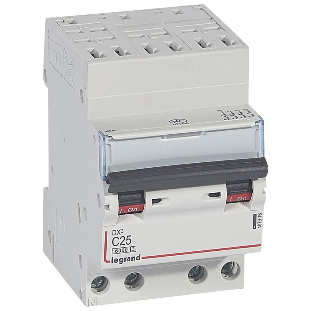 Disjoncteur Legrand DX3 4P 25A courbe C 407916