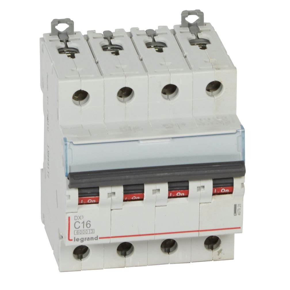 Disjoncteur Legrand DX3 4P 16A courbe C 407928