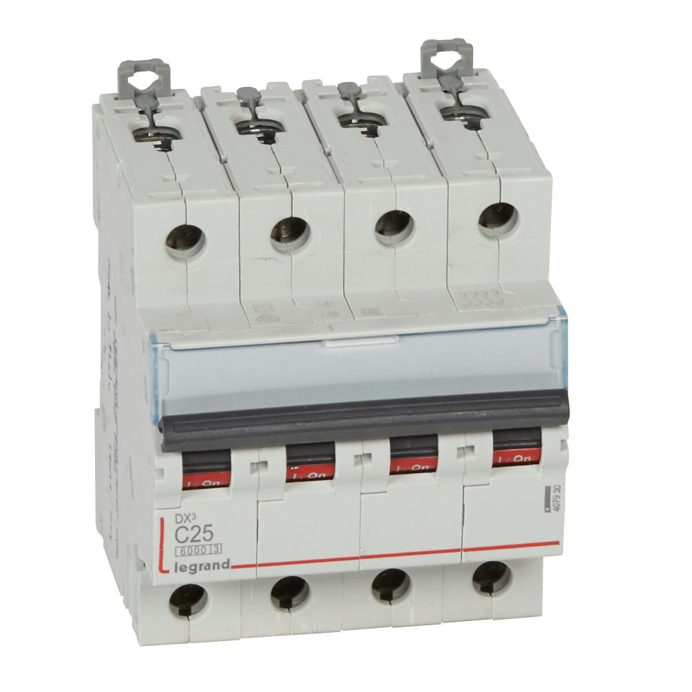 Disjoncteur Legrand DX3 4P 25A courbe C 407930