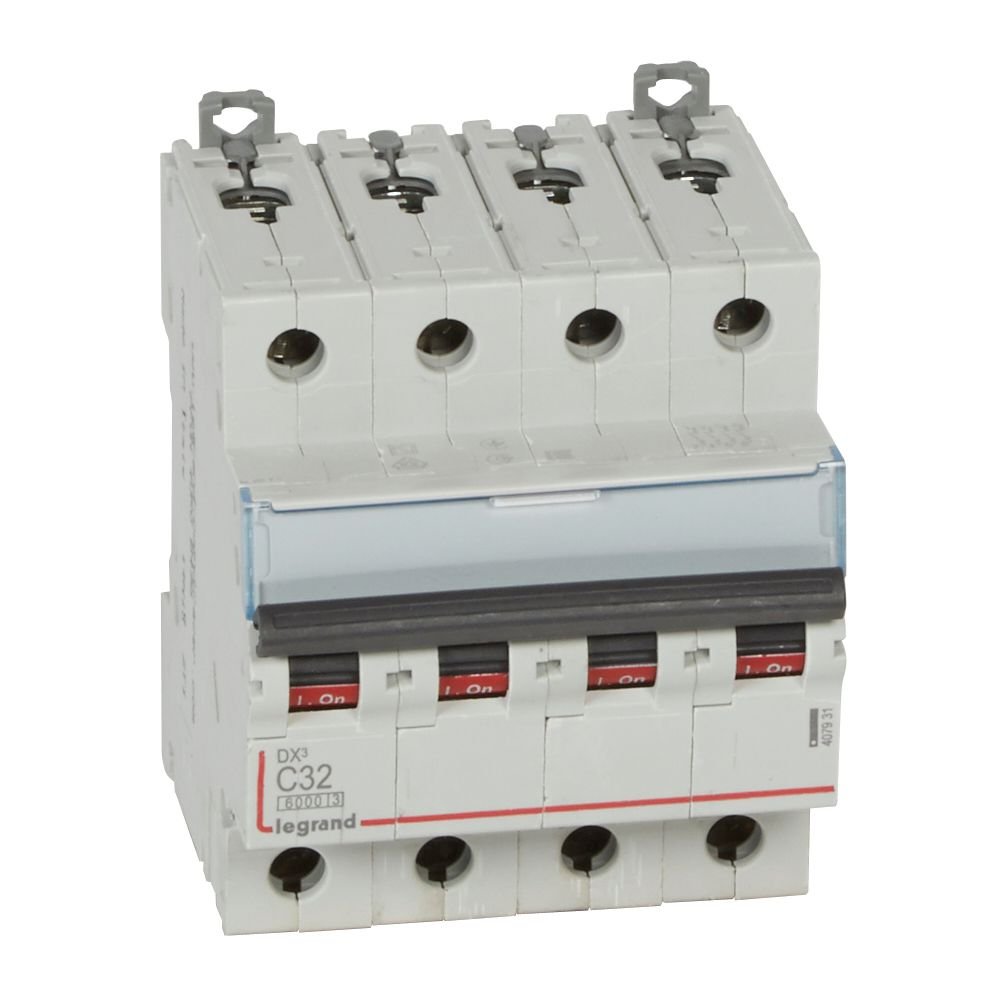 Disjoncteur Legrand DX3 4P 32A courbe C 407931