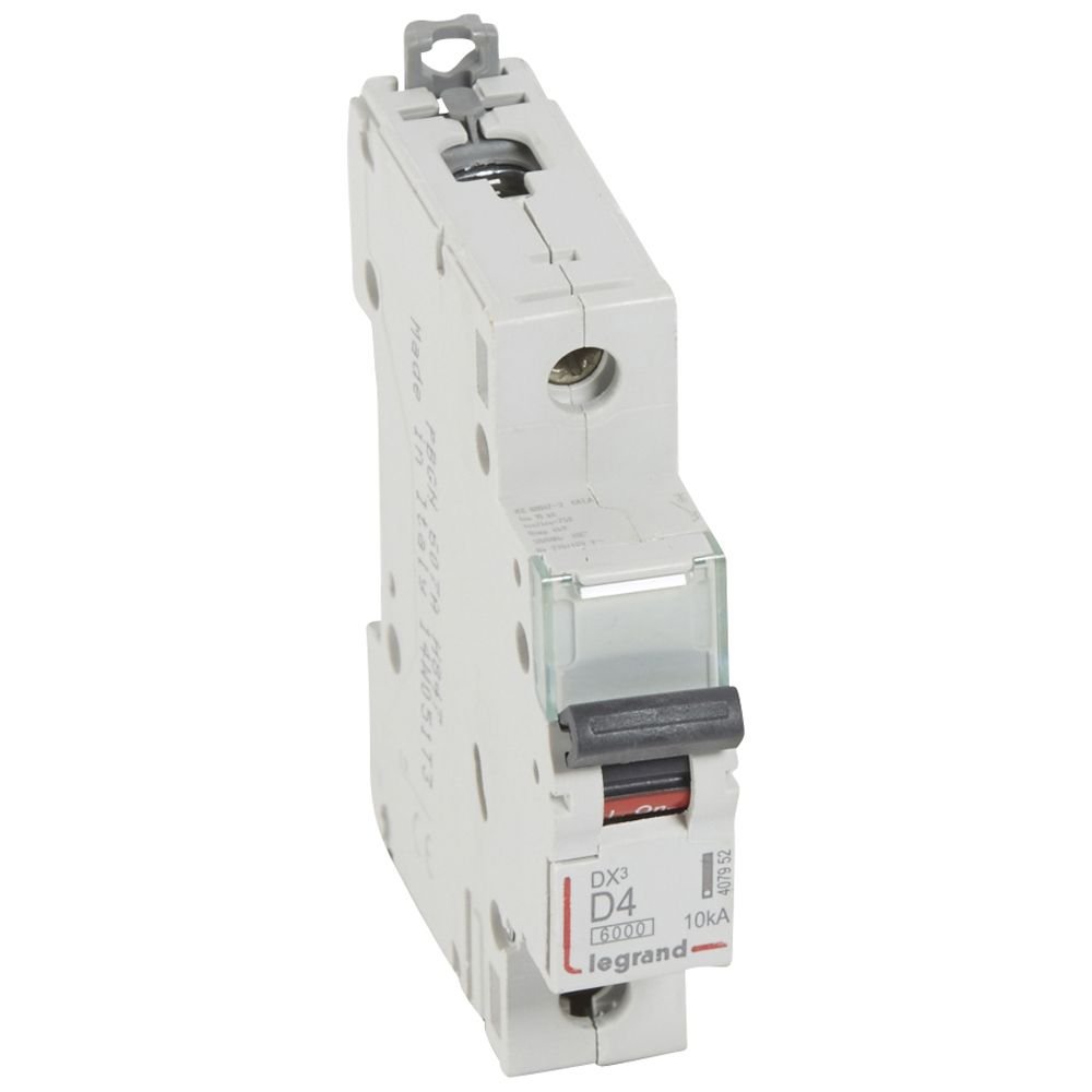 Disjoncteur Legrand DX3 1P 4A courbe D 407952