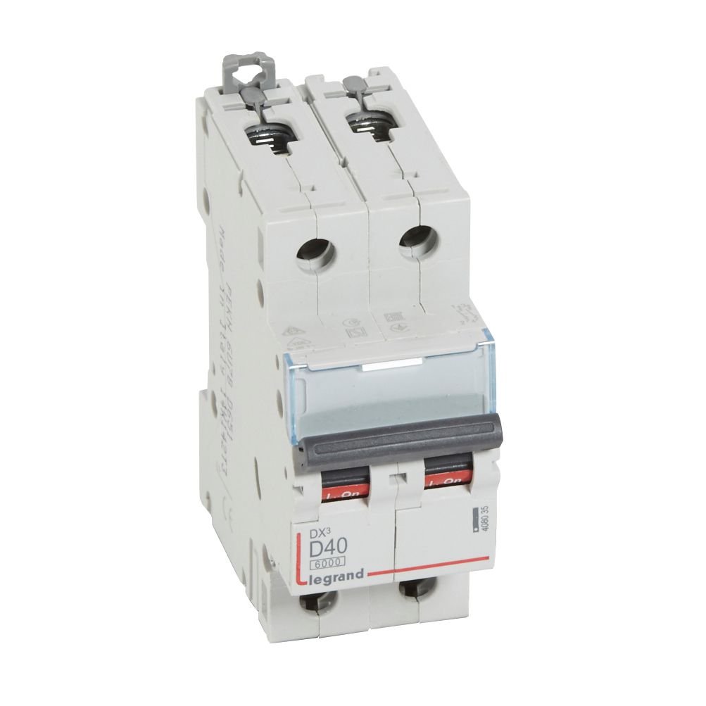Disjoncteur Legrand DX3 2P 40A courbe D 408035
