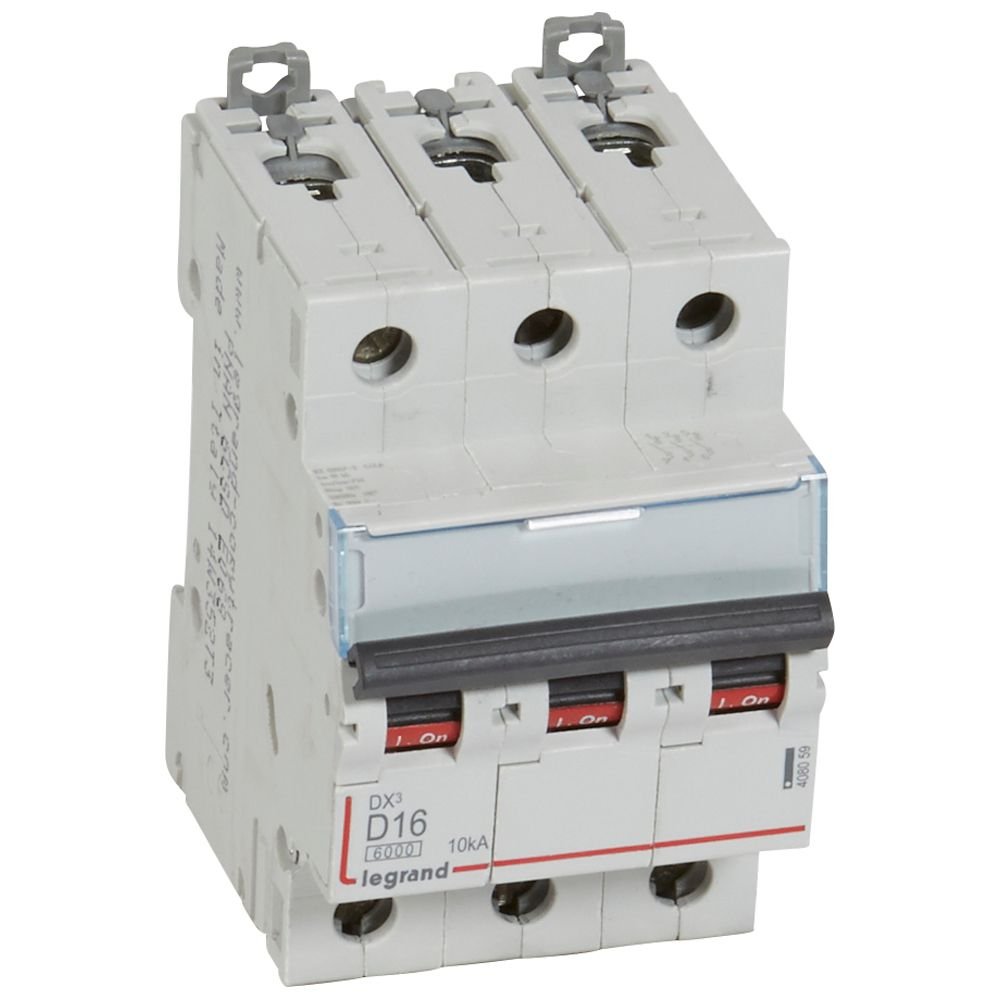 Disjoncteur Legrand DX3 3P 16A courbe D 408059