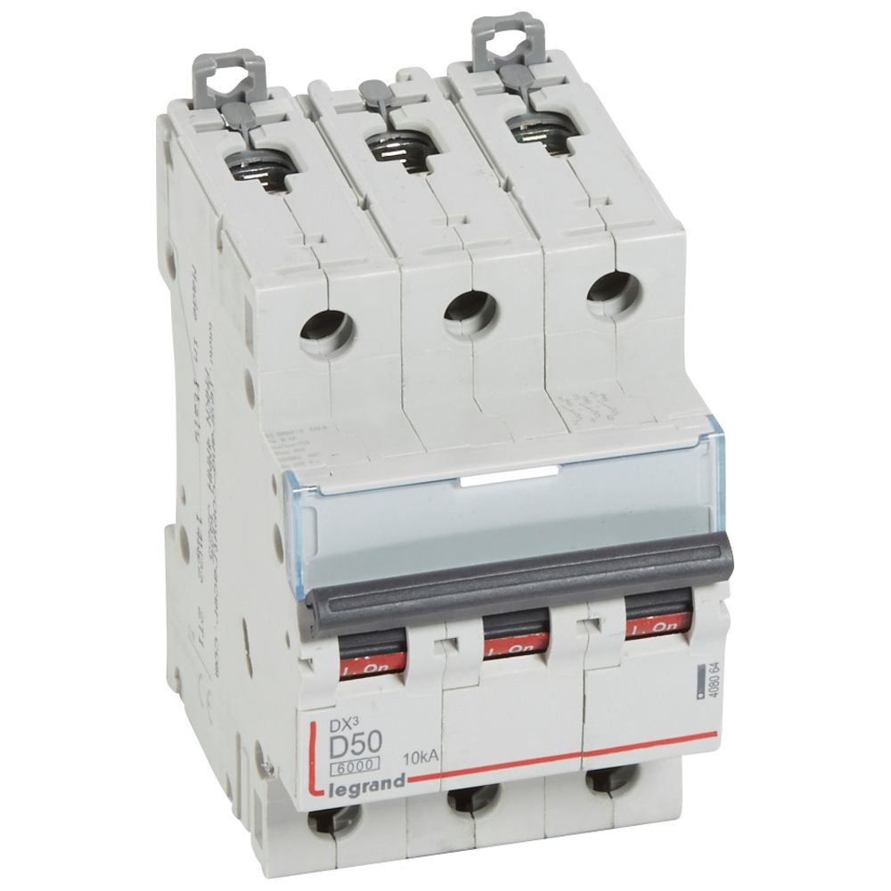Disjoncteur Legrand DX3 3P 50A courbe D 408064