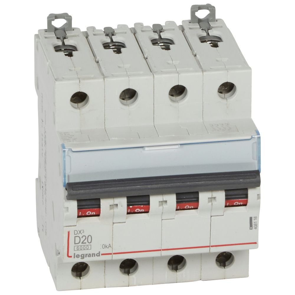 Disjoncteur Legrand DX³ 4P D20 408118