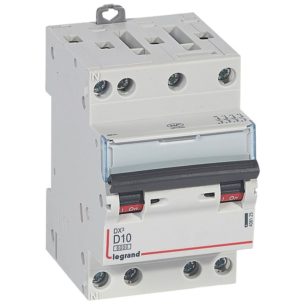 Disjoncteur Legrand DX3 4P D10 3M 408125