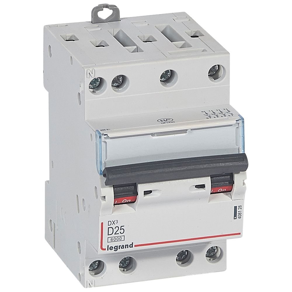 Disjoncteur Legrand DX3 4P D25 3M 408128