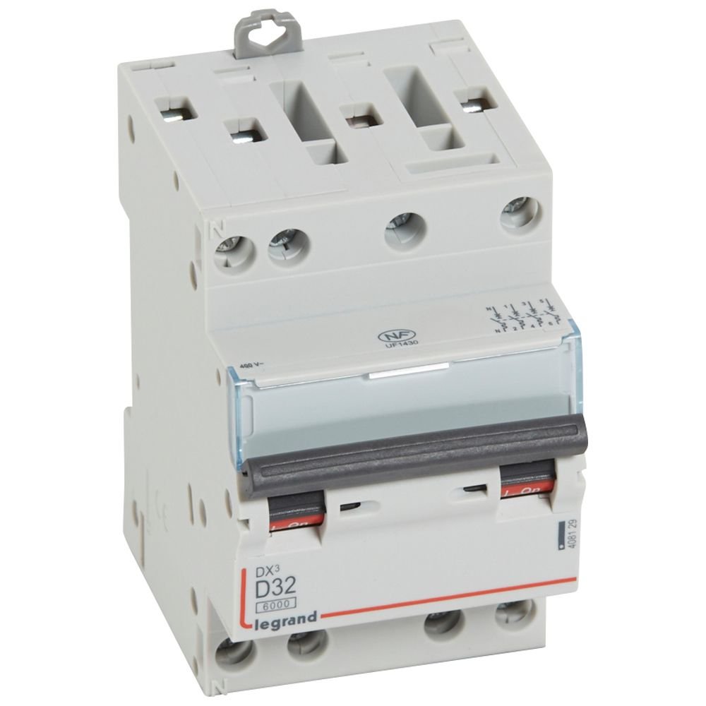 Disjoncteur Legrand DX3 4P D32 3M 408129