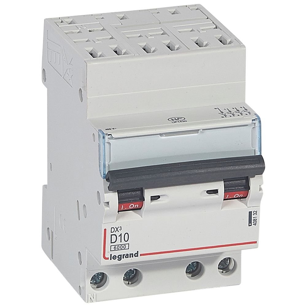 Disjoncteur Legrand DX3 4P D10 AUTO 408132