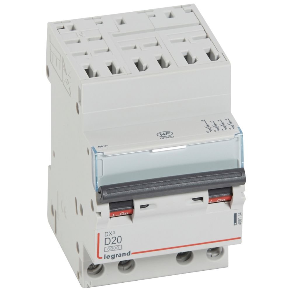 Disjoncteur Legrand DX3 4P D20 AUTO 408134