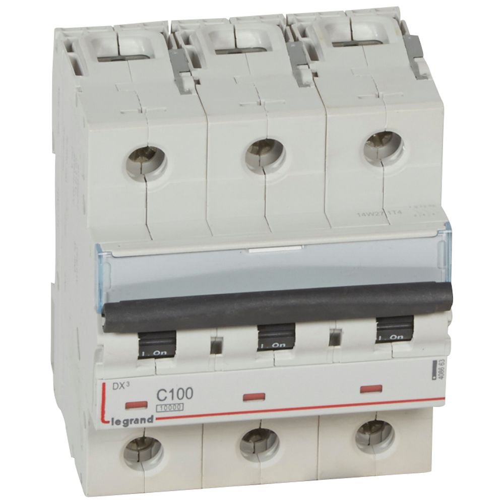 Disjoncteur Legrand DX3 3P 100A courbe C 408663
