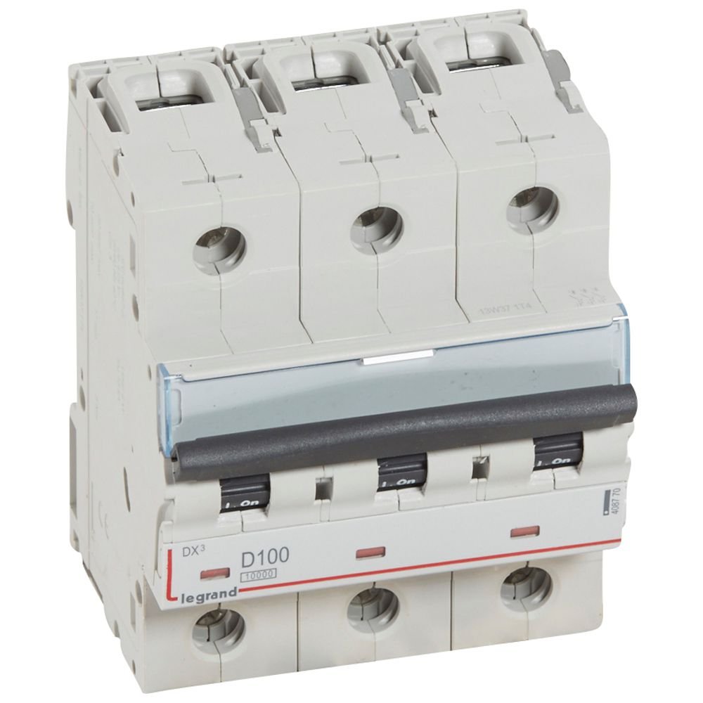 Disjoncteur Legrand DX3 3P 100A courbe D 408770
