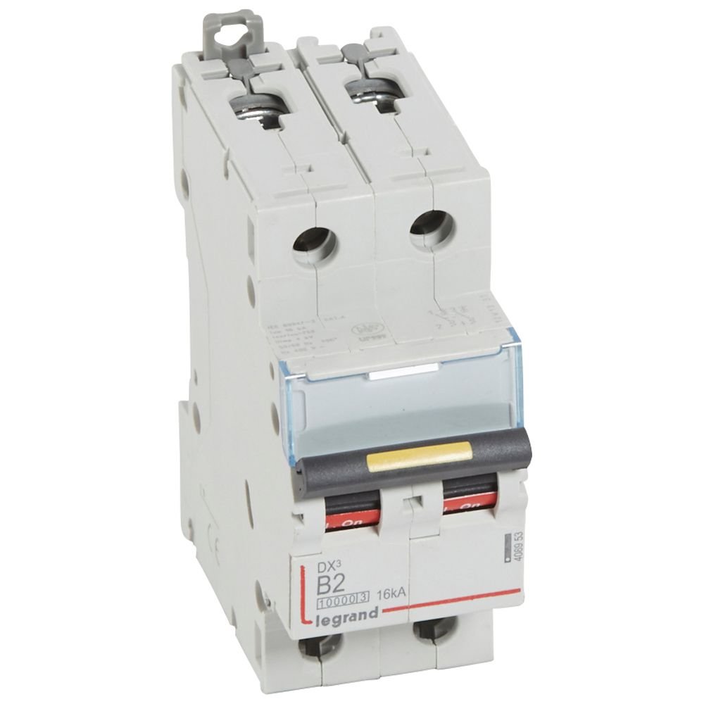 Disjoncteur Legrand DX³ 2P B2 2A 10kA 16kA