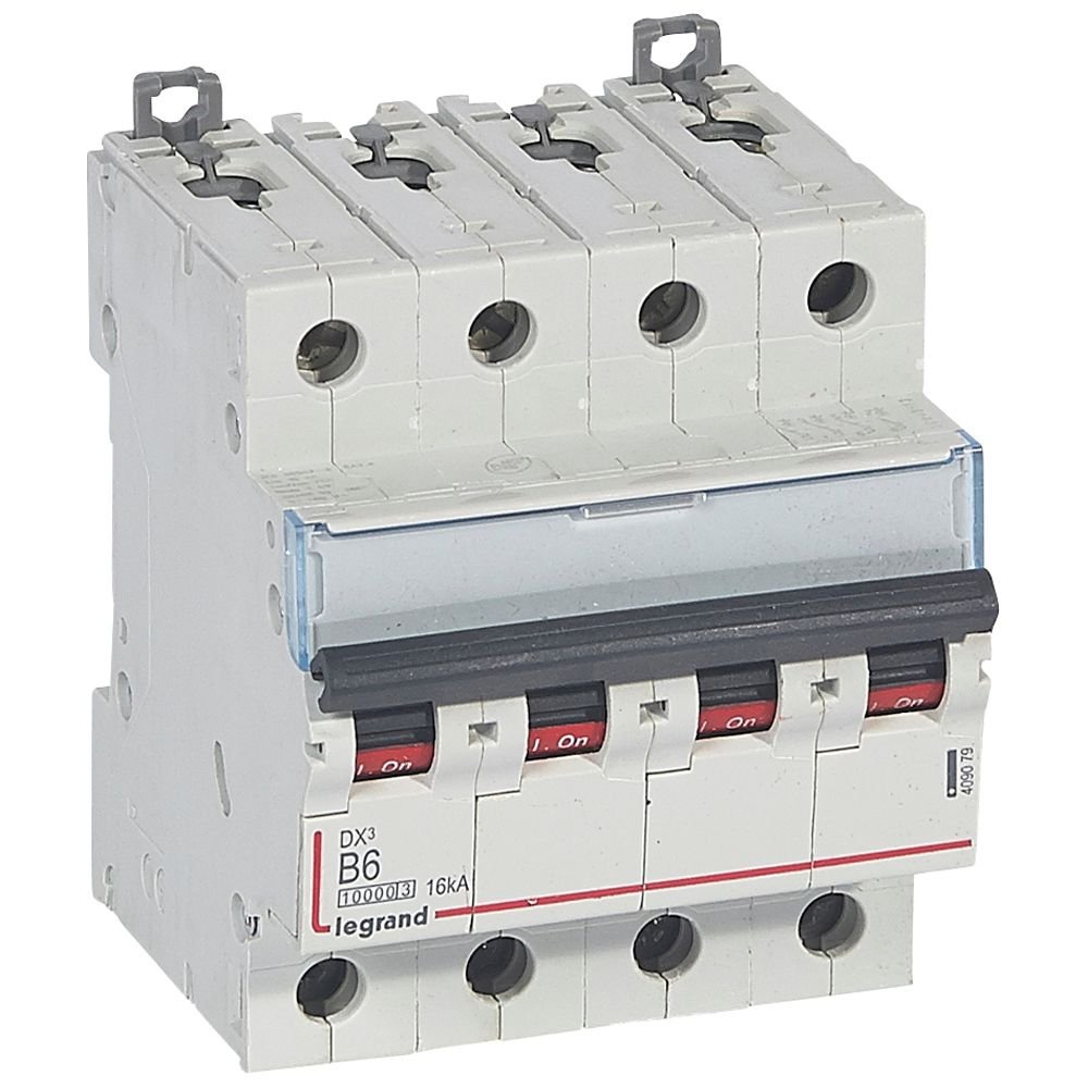 Disjoncteur Legrand DX3 4P B6 16 kA 409079