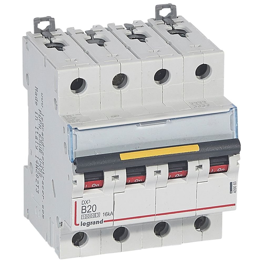 Disjoncteur Legrand DX3 4P B20 16 kA 409083