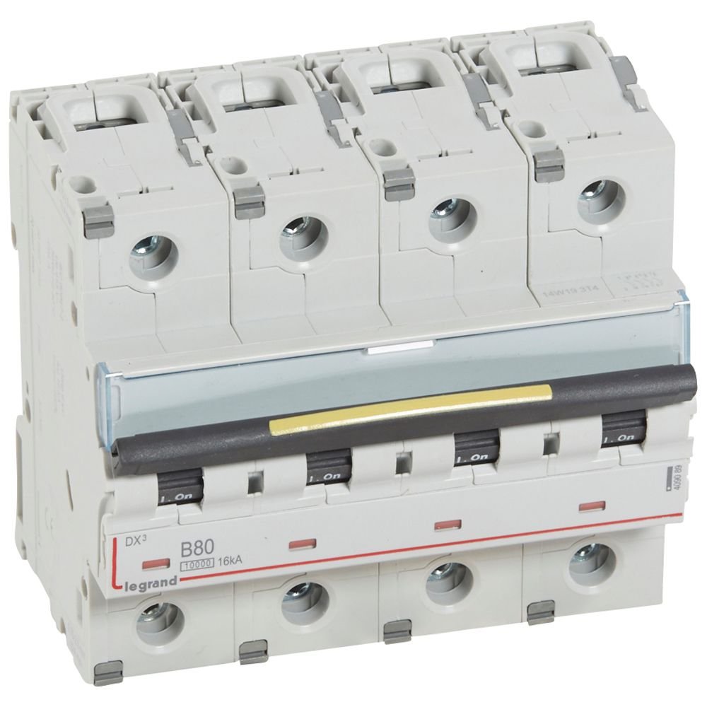 Disjoncteur Legrand DX3 4P B80 16 kA 409089