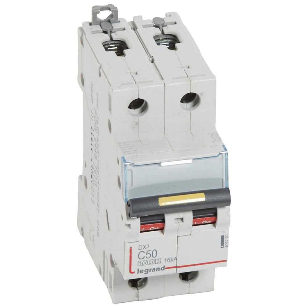 Disjoncteur Legrand DX3 2P C50 10kA 409226