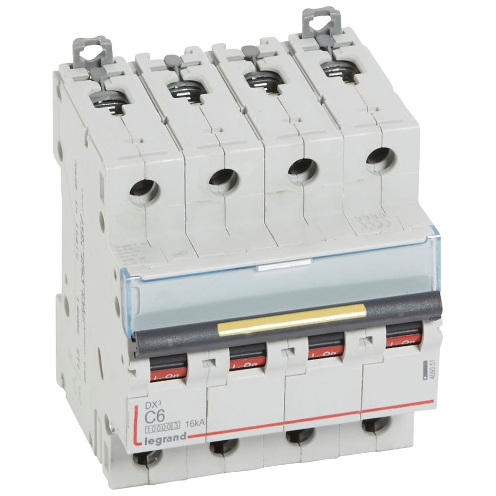 Disjoncteur Legrand DX3 4P C6 409351