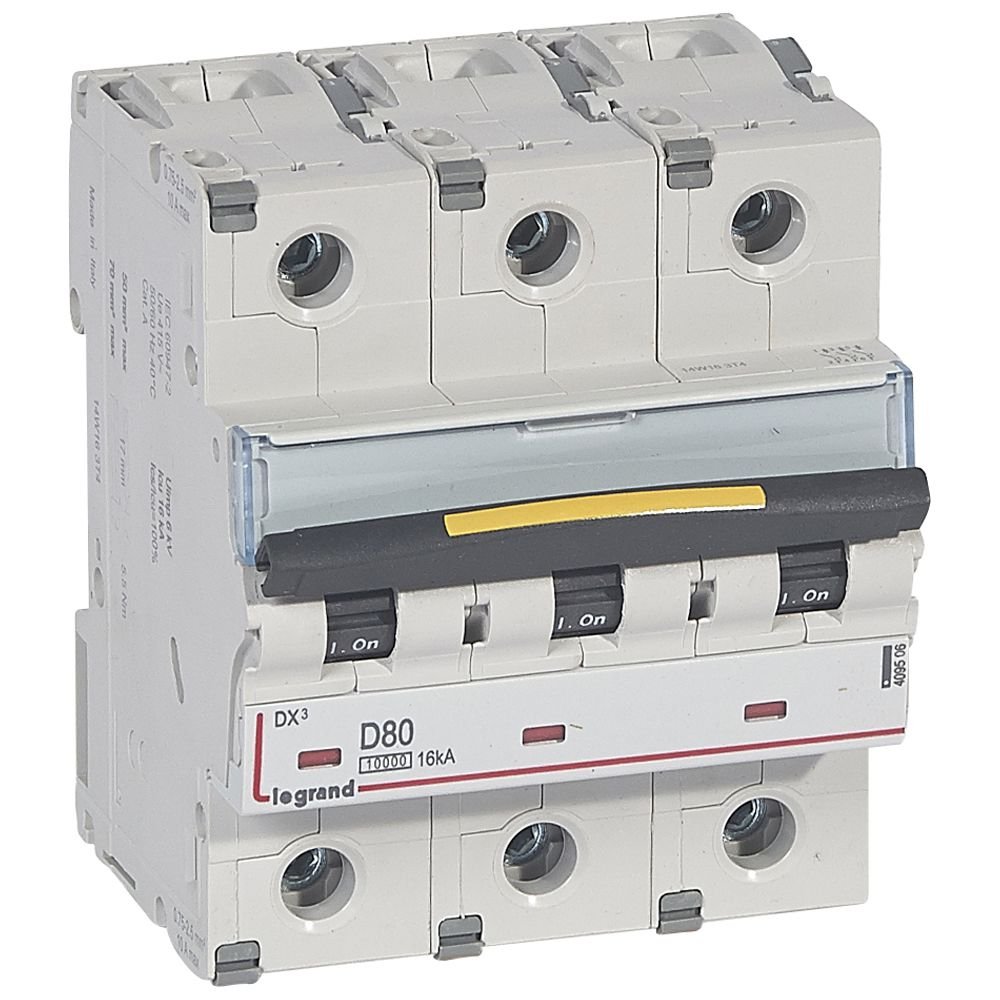 Disjoncteur Legrand DX³ 3P 80A courbe D