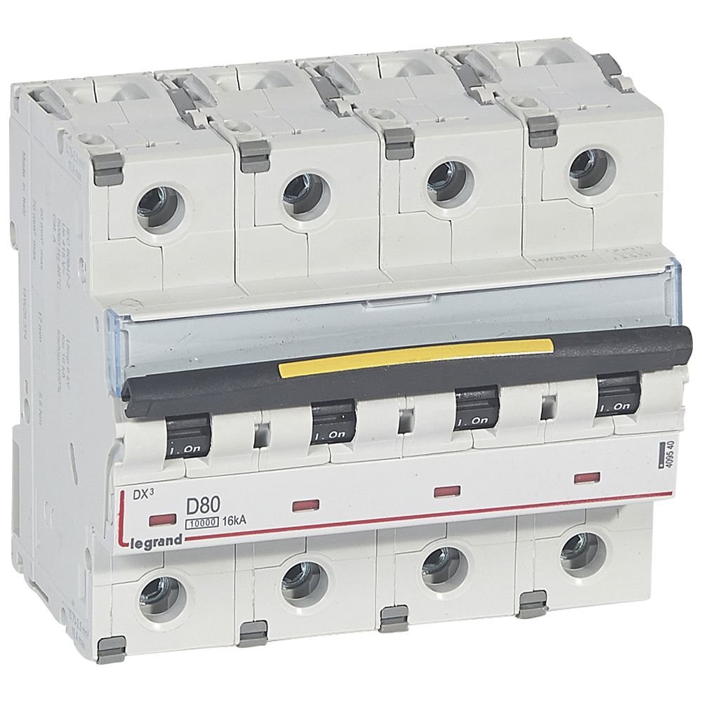 Disjoncteur Legrand DX³ 4P 80A courbe D