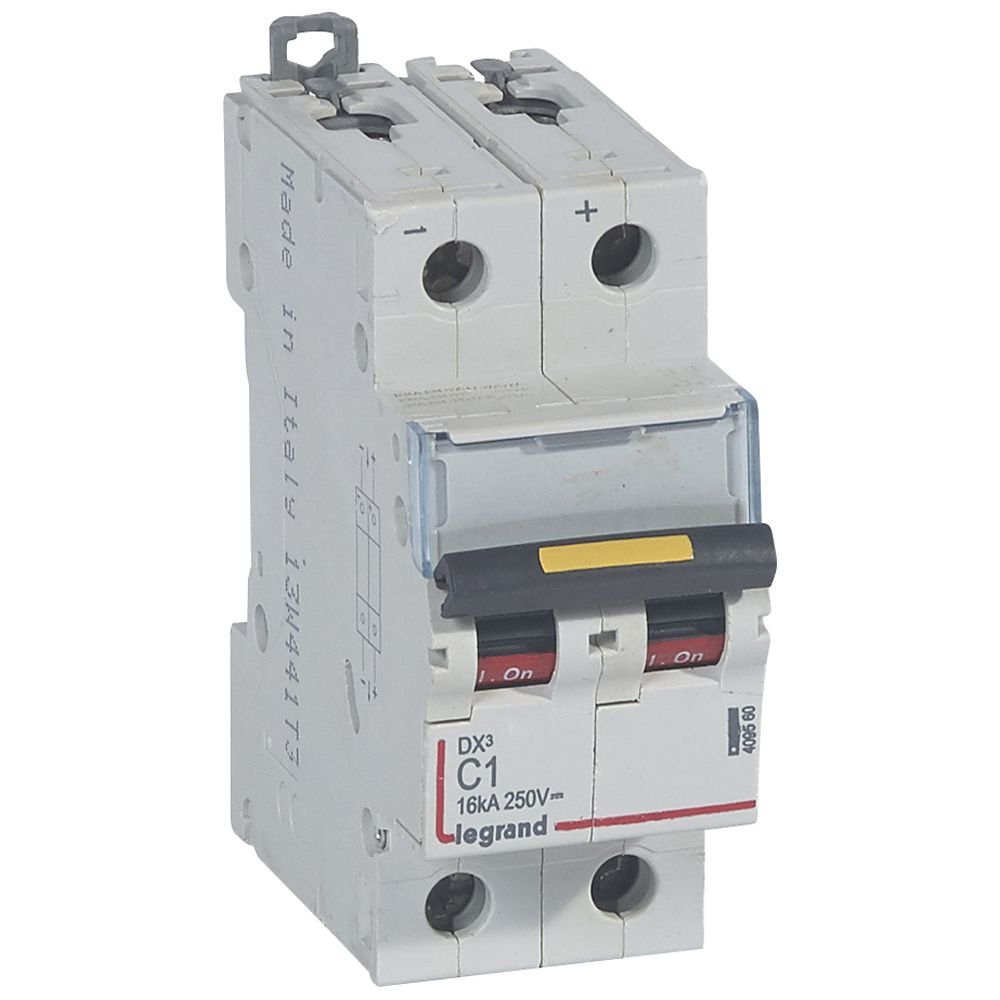 Disjoncteur Legrand DX³ DC 2P 1A courbe C