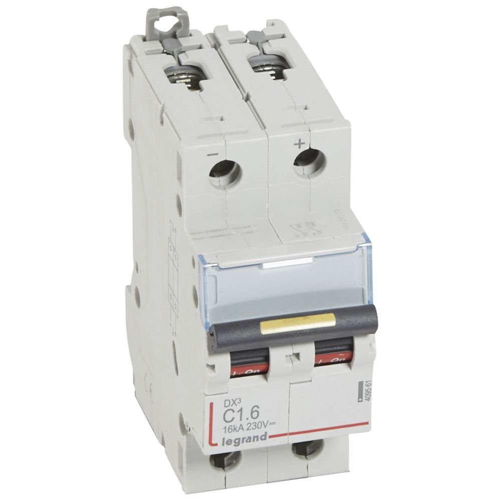 Disjoncteur Legrand DX³ DC 2P 1,6A courbe C