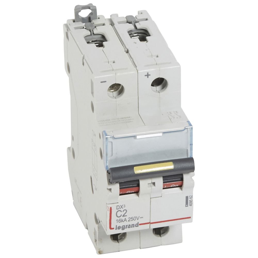 Disjoncteur Legrand DX³ DC 2P 2A courbe C