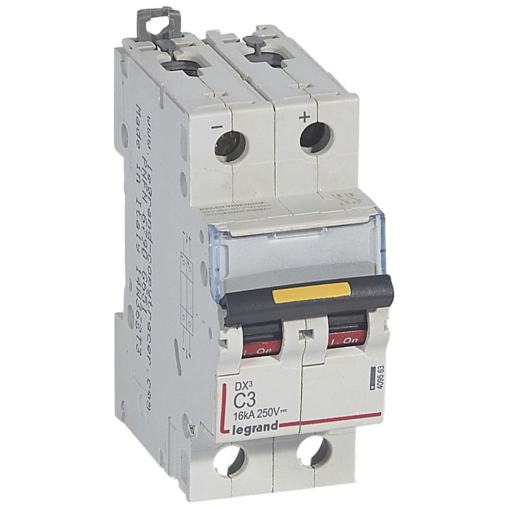 Disjoncteur Legrand DX³ DC 2P 3A courbe C