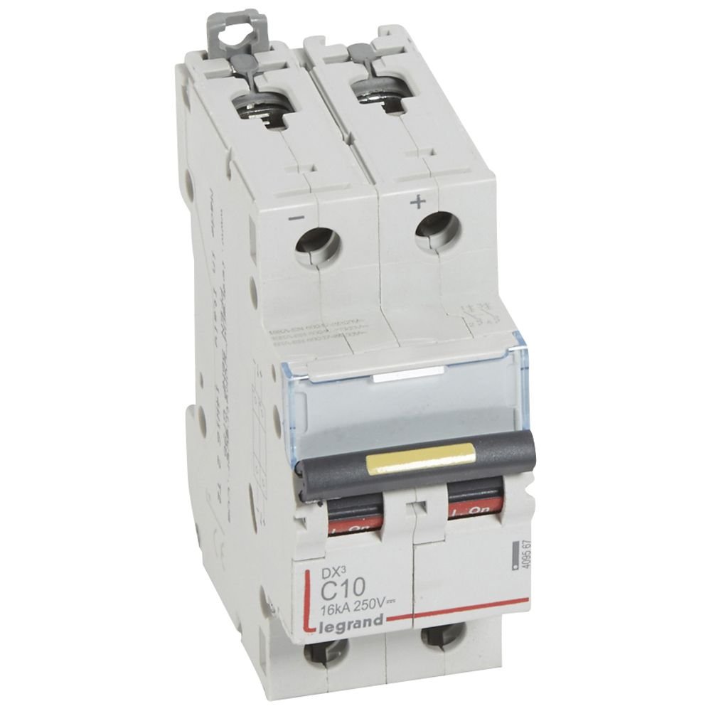 Disjoncteur Legrand DX³ DC 2P 10A courbe C