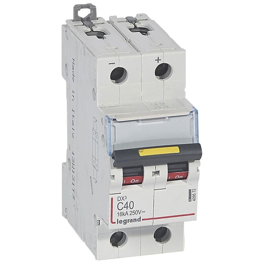 Disjoncteur Legrand DX3 DC 2P C40 16kA 409572