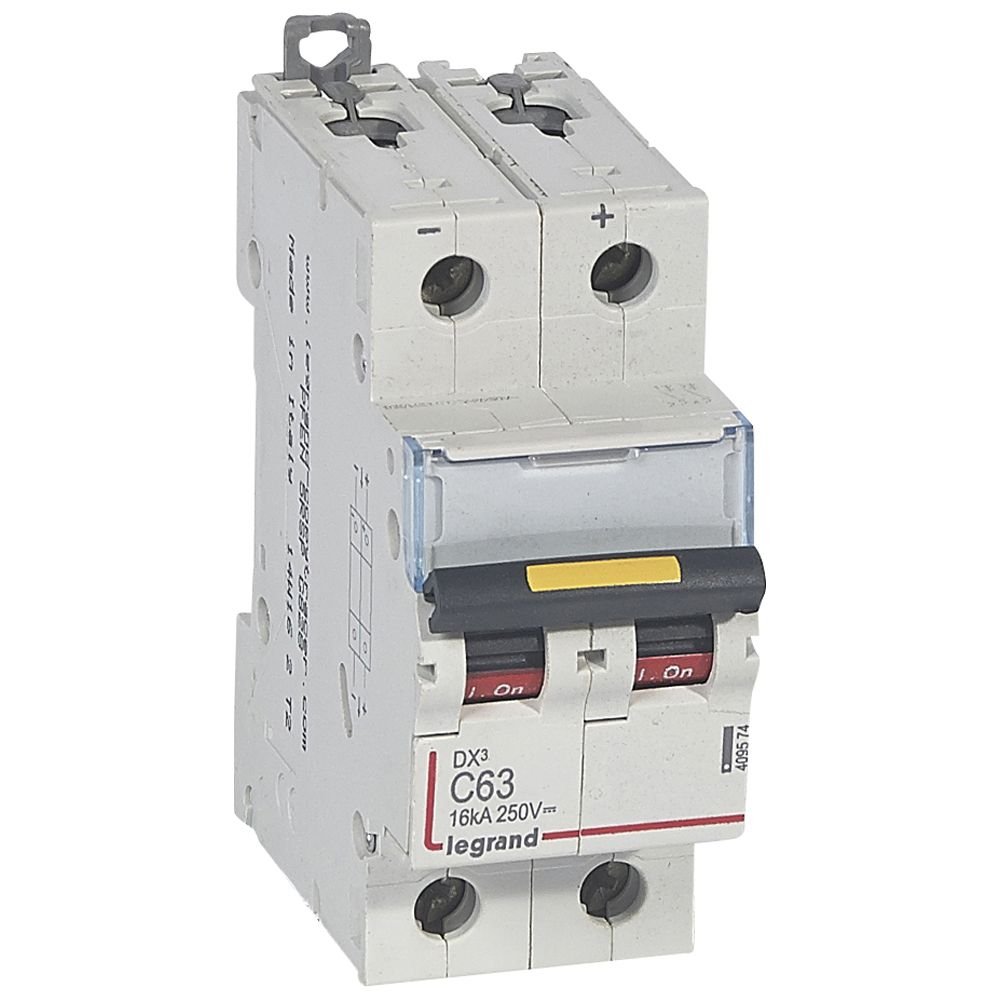 Disjoncteur Legrand DX3 DC 2P C63 16kA 409574